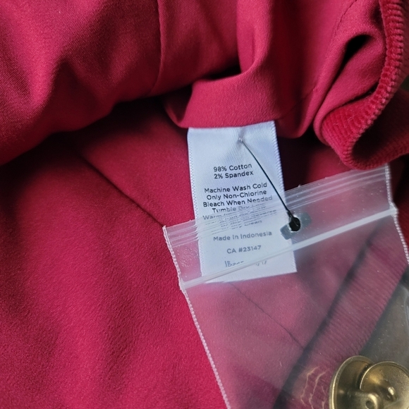 Talbots Corduroy Cotton Stretch 2-Button Blazer size 16W Red Gold Hardware - Picture 6 of 11